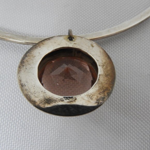 L718 Stamped 925 Silver Choker with 3 interchangeable Pendants - Picture 4 of 15